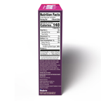 Purple box with nutrition facts label on a white background