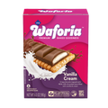 Waforia Vanilla Cream chocolate bar packaging on a white background