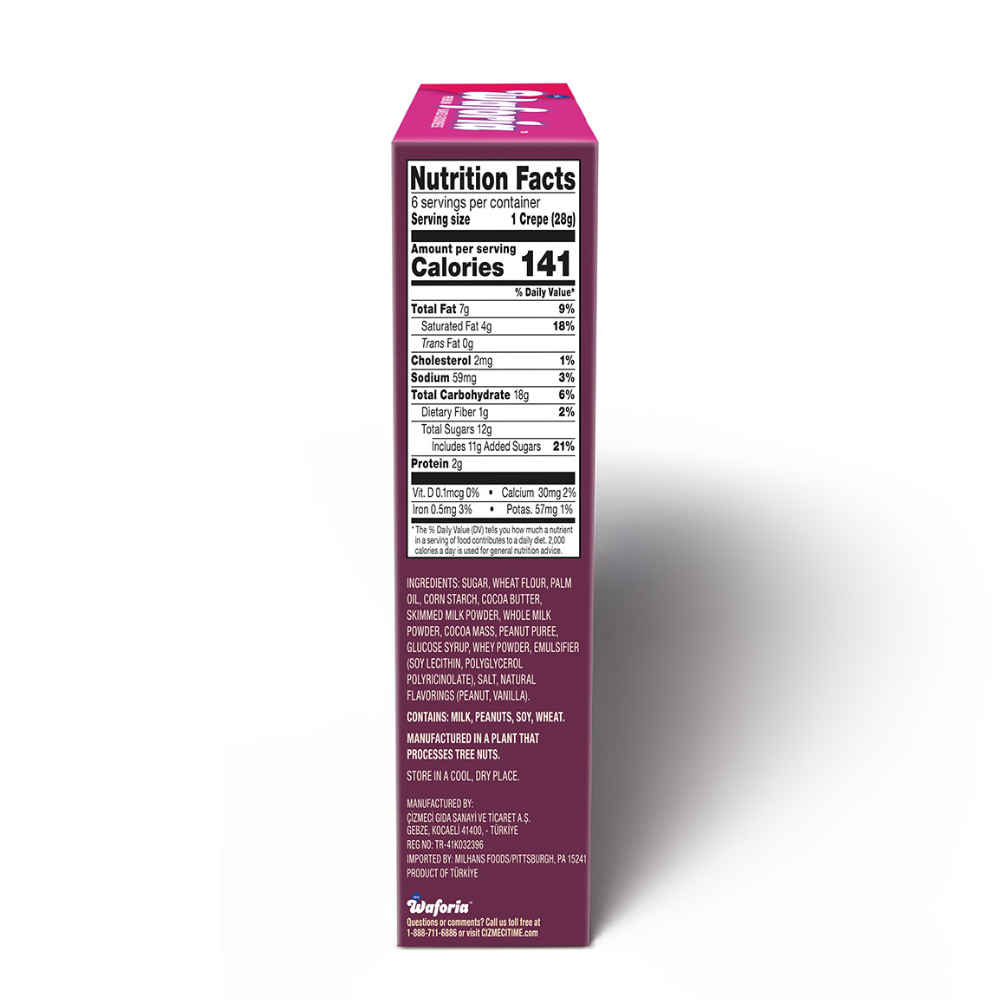Nutrition facts label on a white background