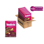 Waforia hazelnut cream bars packaging with a cardboard box containing multiple boxes on a white background.