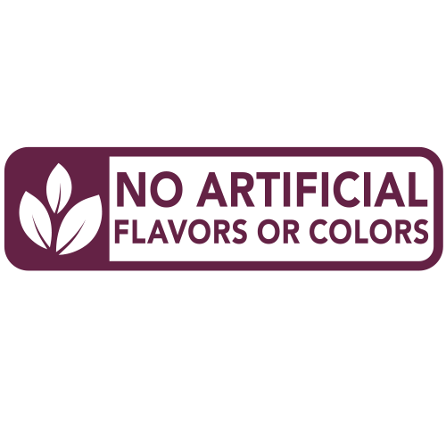 Icon that reads No Artifical Flavors or Colors