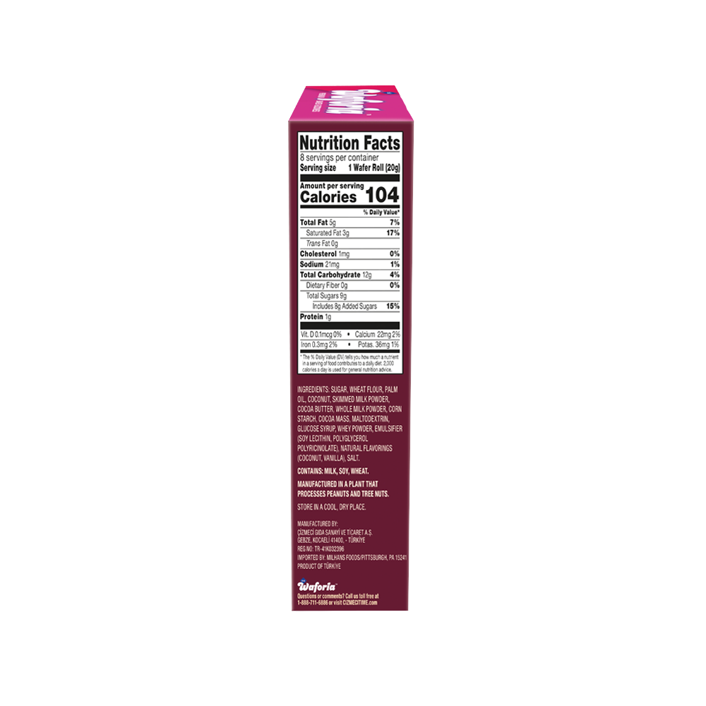 Nutrition facts label on a white background