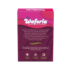 Waforia product packaging with pink and purple design on a white background