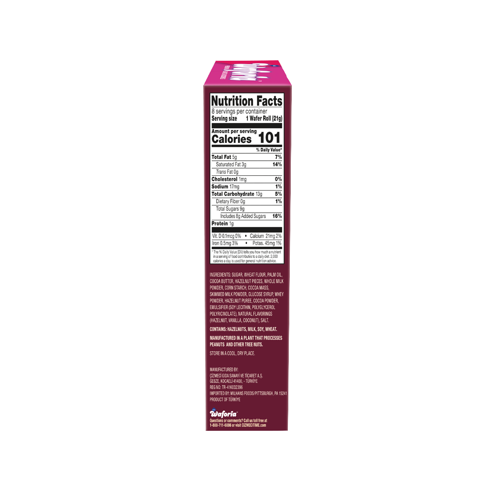 Nutrition facts label on a white background