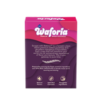 Waforia product packaging with pink and purple design on a white background